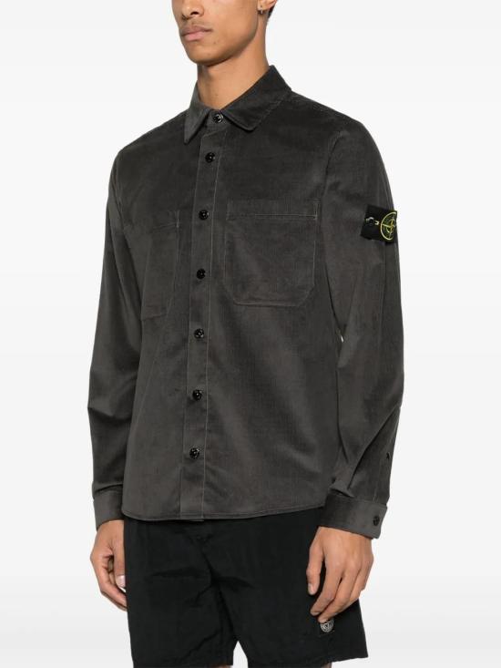  스톤 아일랜드 긴팔 셔츠 K1S151200113S0144 anthracite - STONE ISLAND