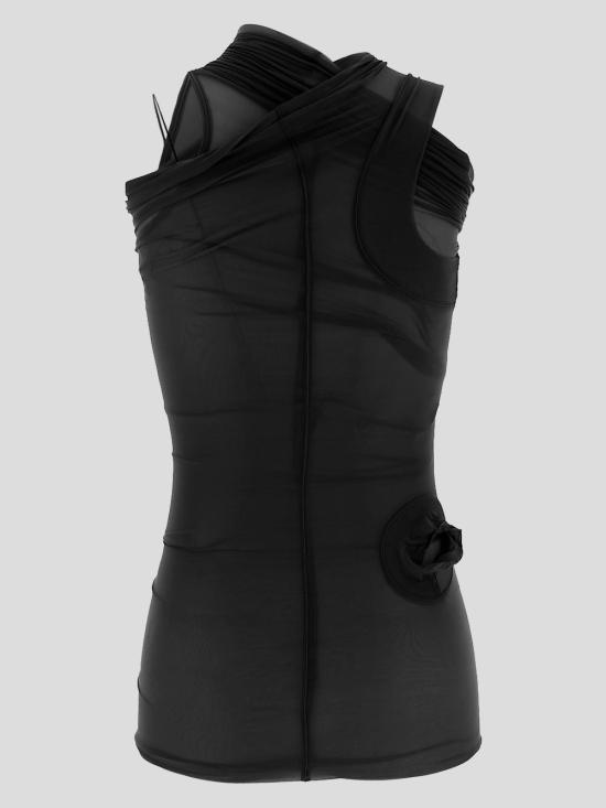 25SS 릭 오웬스 민소매 티셔츠 RO01E7109 BZ09 Black - RICK OWENS