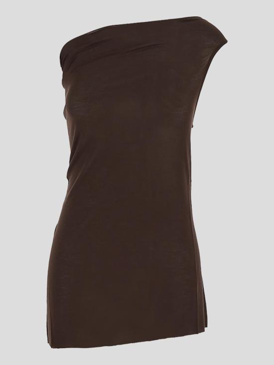 25SS 릭 오웬스 민소매 티셔츠 RP01E7138 JS14 Mahogany