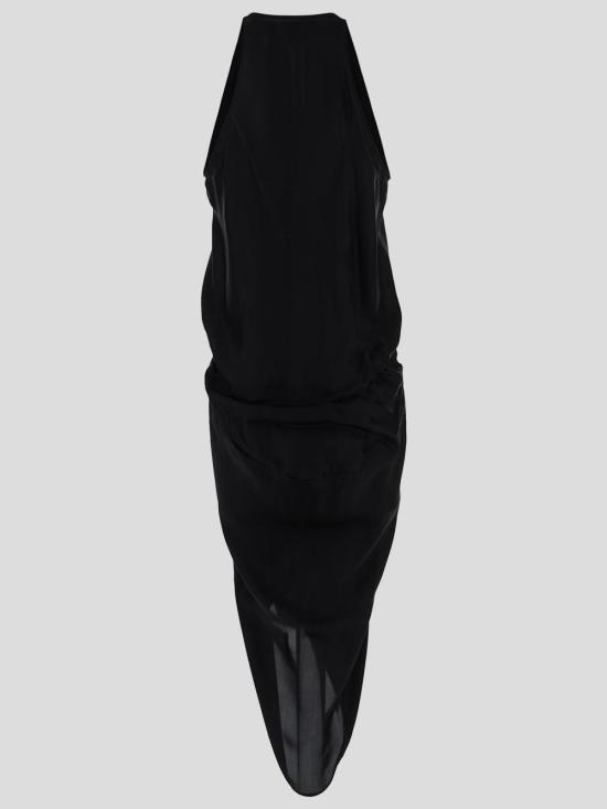 25SS 릭 오웬스 미디 원피스 RP01E7568 J09 Black - RICK OWENS