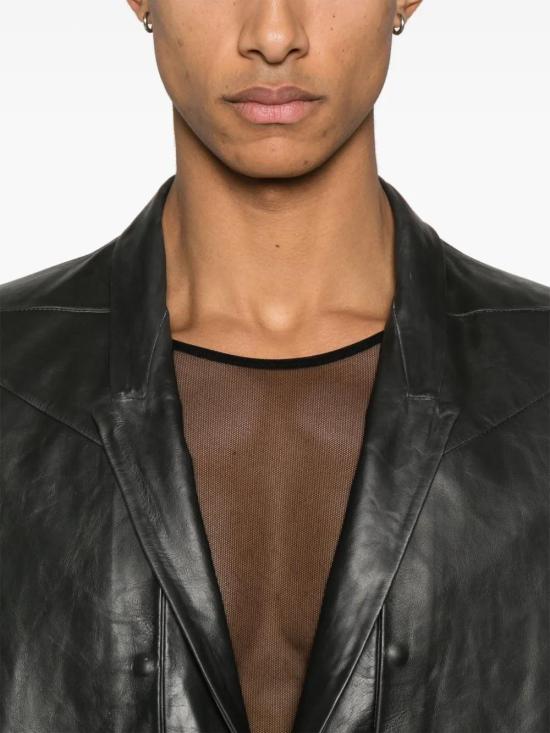  릭 오웬스 코트 RU01E5954LTP black - RICK OWENS