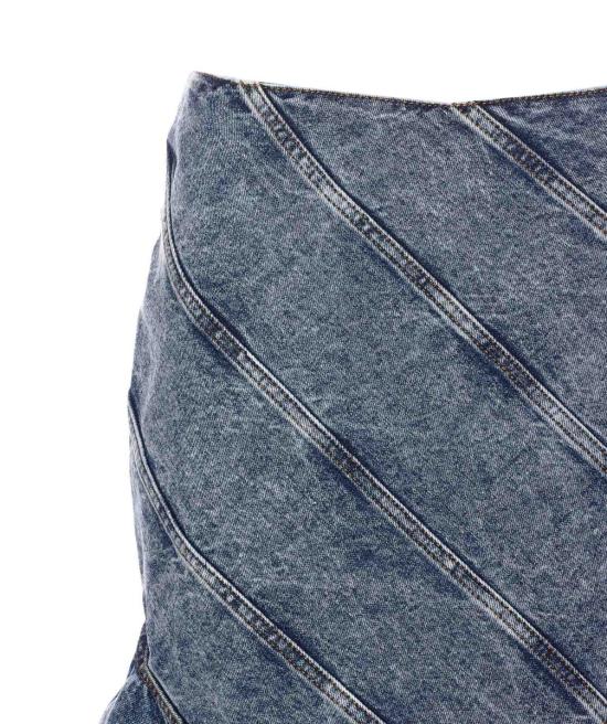 25SS 알라이아 숏 스커트 AA9J2283T535A524 BLUE - ALAIA