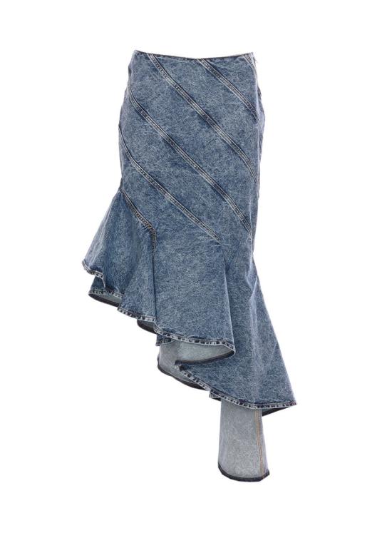 25SS 알라이아 숏 스커트 AA9J2283T535A524 BLUE - ALAIA