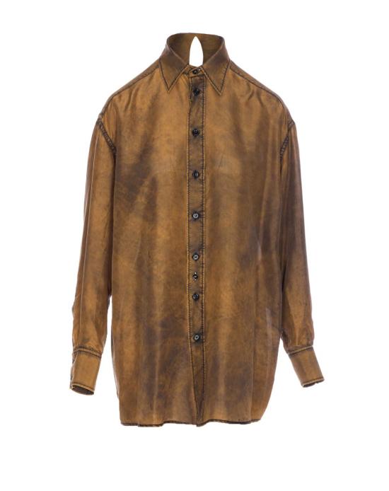 25SS MM6 메종마르지엘라 블라우스 S52DT0046M35244961 BROWN