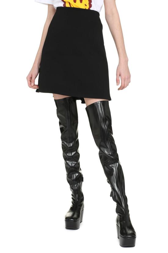  보테가베네타 백 플리츠 디테일 울 679657V19K0 1000 Black - BOTTEGA VENETA