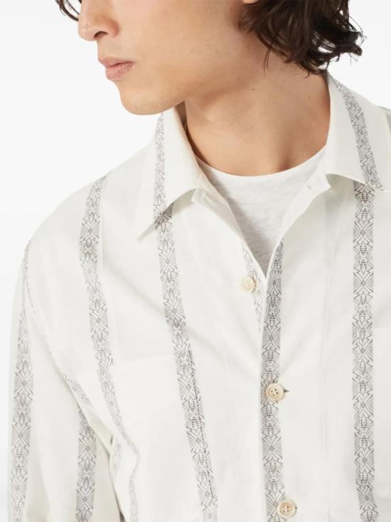  브루넬로 쿠치넬리 긴팔 셔츠 MM6790648C003 white - BRUNELLO CUCINELLI