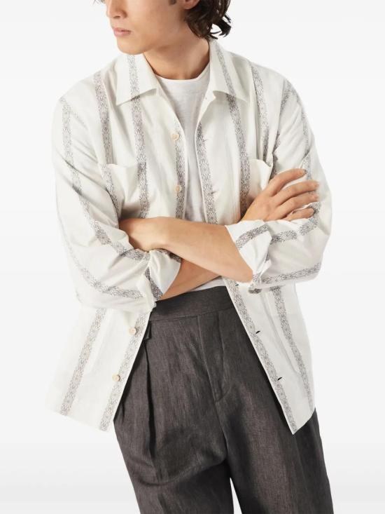  브루넬로 쿠치넬리 긴팔 셔츠 MM6790648C003 white - BRUNELLO CUCINELLI