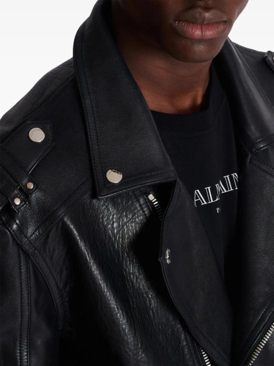  발망 바이커 자켓 DH1TD501LD23 black - BALMAIN
