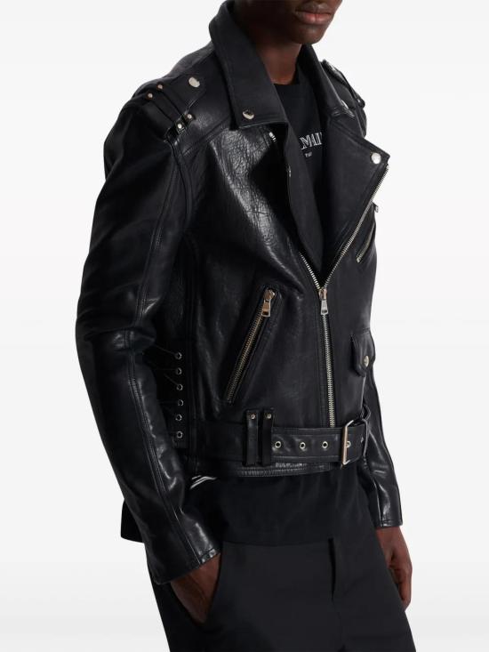  발망 바이커 자켓 DH1TD501LD23 black - BALMAIN