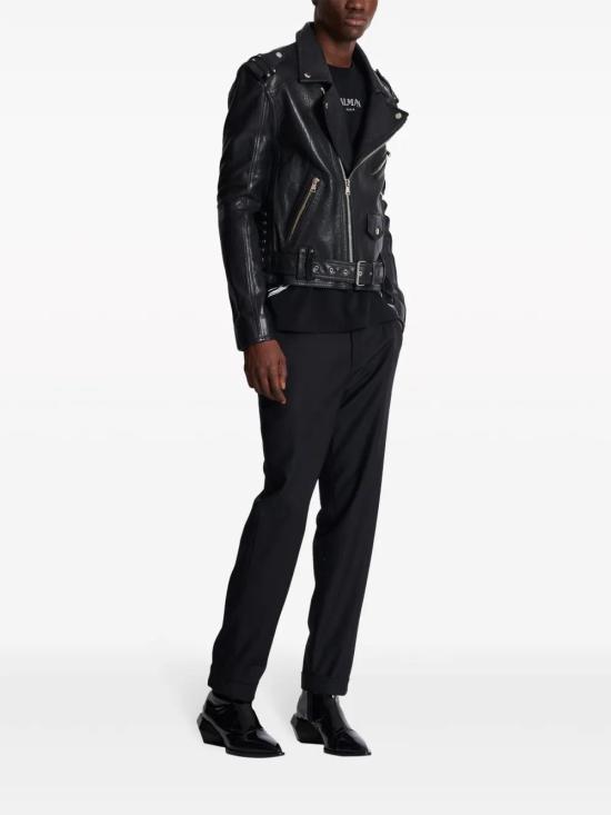  발망 바이커 자켓 DH1TD501LD23 black - BALMAIN