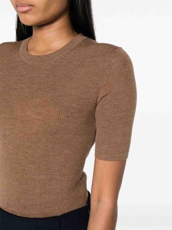  파로쉬 반팔 티셔츠 D510795LEILA23029 Dark Brown - PAROSH