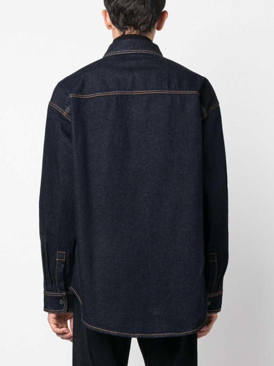  팜앤젤스 데님 셔츠 PMYD020F23DEN0014601 Blue - PALM ANGELS