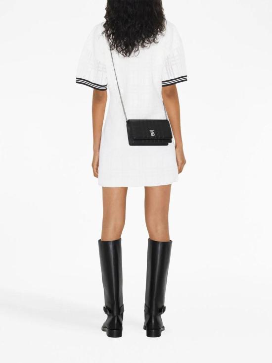  버버리 미디 스커트 8072651 White - BURBERRY