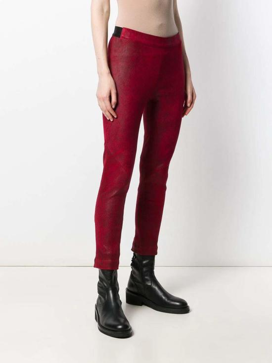  앤 드뮐미스터 레드 스키니 밴딩 레더 19021405P272039 Red - ANN DEMEULEMEESTER