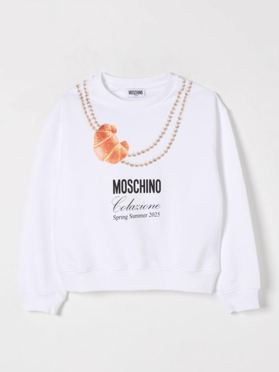 25FW [키즈] 모스키노 풀오버 HDF068LCA52 10101 White