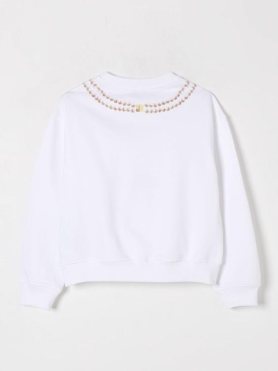 25FW [키즈] 모스키노 풀오버 HDF068LCA52 10101 White - MOSCHINO