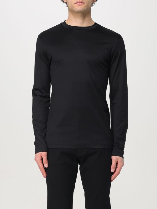 25SS 엠포리오 아르마니 긴팔 티셔츠 8N1TE91JUVZ 0999 Black