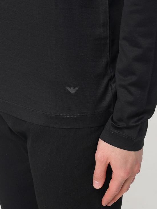 25SS 엠포리오 아르마니 긴팔 티셔츠 8N1TE91JUVZ 0999 Black - EMPORIO ARMANI