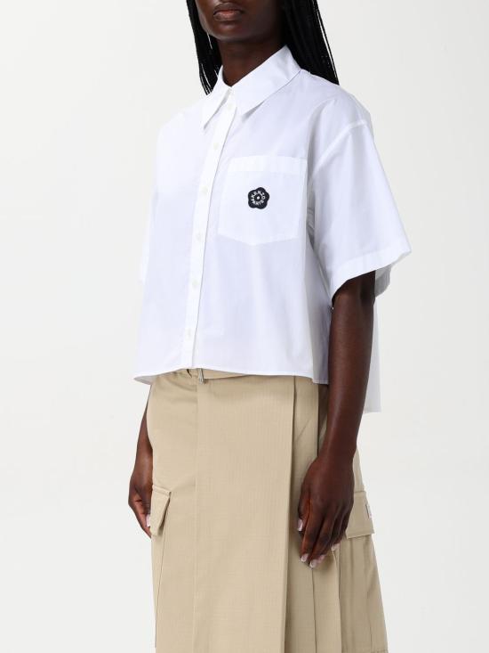 25SS 겐조 셔츠 FF52CH2629LH 01 White - KENZO