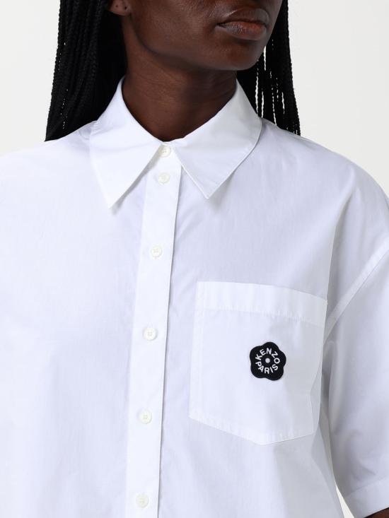 25SS 겐조 셔츠 FF52CH2629LH 01 White - KENZO