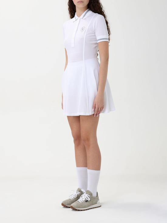 25SS 브루넬로 쿠치넬리 숏 원피스 ML944A5325 C159 White - BRUNELLO CUCINELLI