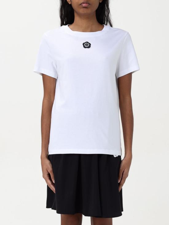 25FW 겐조 반팔 티셔츠 FF52TS1594SO 01 White