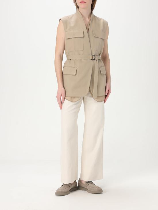 25SS 브루넬로 쿠치넬리 베스트 ML1457345 C2910 Beige - BRUNELLO CUCINELLI