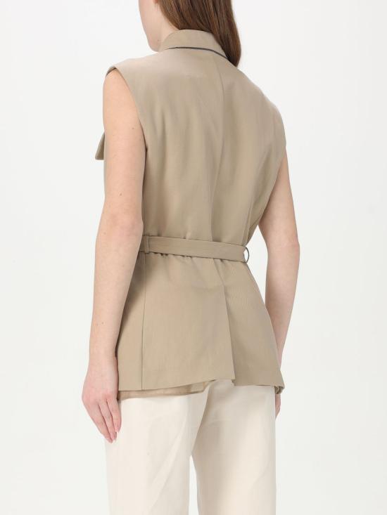 25SS 브루넬로 쿠치넬리 베스트 ML1457345 C2910 Beige - BRUNELLO CUCINELLI