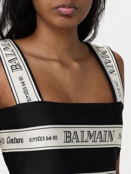 25FW 발망 민소매 티셔츠 EF1AA370JJ95 EDY Black - BALMAIN