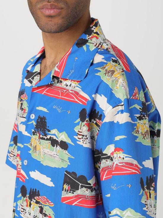 25SS 드롤드무슈 반팔 셔츠 SH200C0194 BLUE Blue - DROLE DE MONSIEUR