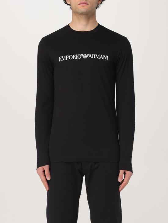 25SS 엠포리오 아르마니 긴팔 티셔츠 8N1TN81JPZ Z0021 Black