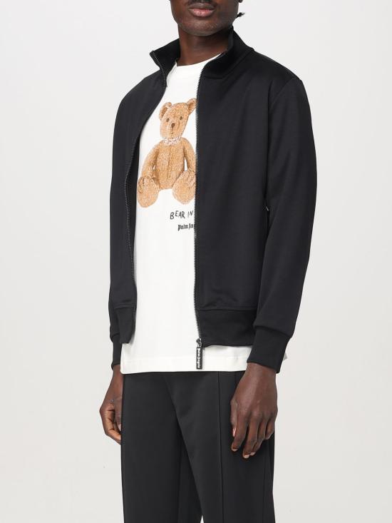 25FW 팜앤젤스 집업 니트 PMBD089S25FAB001 1003 Black - PALM ANGELS