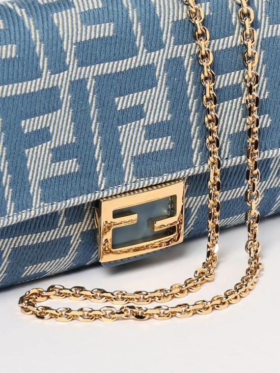 25SS 펜디 지갑 8M0365 AUNJ F1SKL Gnawed Blue - FENDI