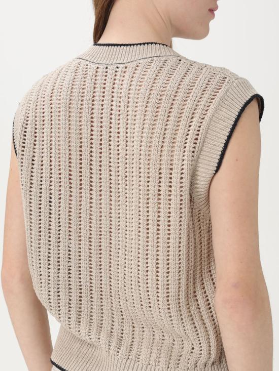 25SS 브루넬로 쿠치넬리 베스트 MSB582002 C9731 Beige - BRUNELLO CUCINELLI