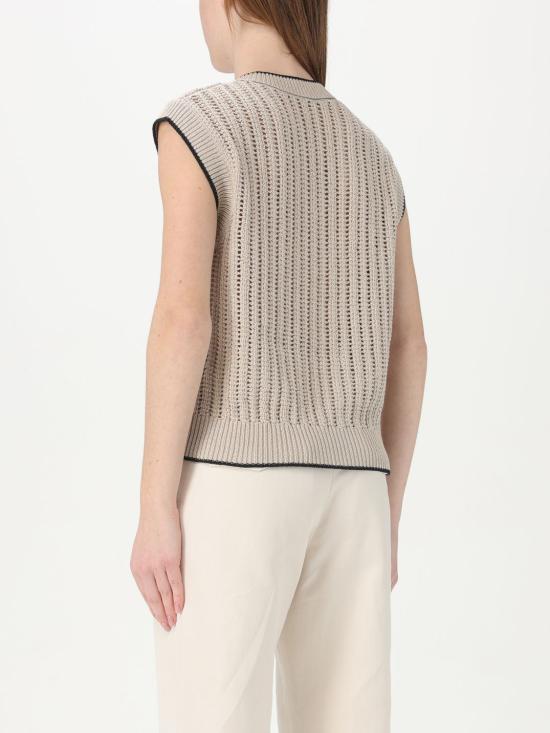 25SS 브루넬로 쿠치넬리 베스트 MSB582002 C9731 Beige - BRUNELLO CUCINELLI