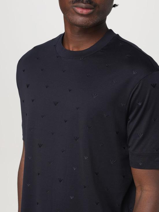 25FW 엠포리오 아르마니 반팔 티셔츠 EM001400AF10017 FB234 Blue - EMPORIO ARMANI