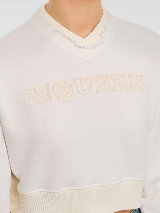 25SS 알렉산더 맥퀸 스웨터 815584QLAD8 9000 White - ALEXANDER MCQUEEN