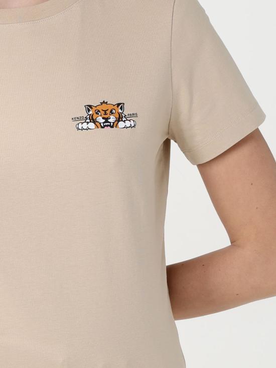 25FW 겐조 반팔 티셔츠 FF52TS1694SO 11 Beige - KENZO