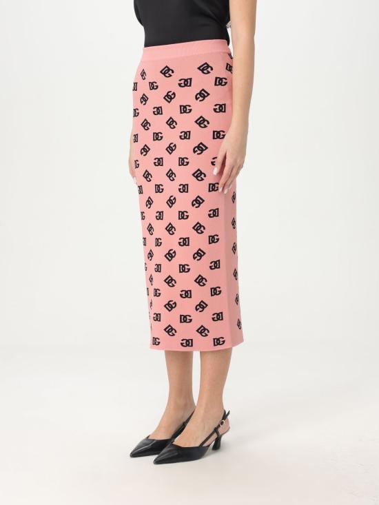 25FW 돌체앤가바나 롱 스커트 FXO02TJFMGT F0473 Pink - DOLCE & GABBANA