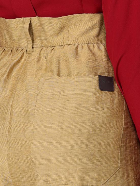 25FW 막스마라 스트레이트 팬츠 2511131019600 003 Gold - MAX MARA