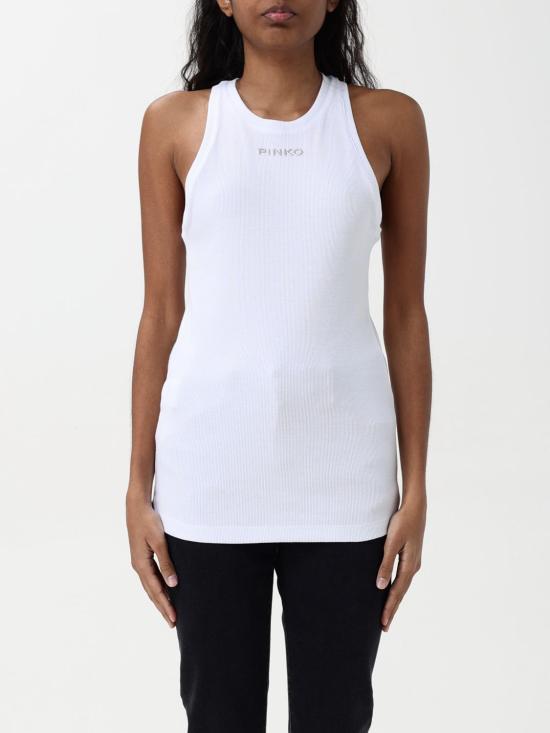 25FW 핑코 민소매 티셔츠 100822A22X Z04 White