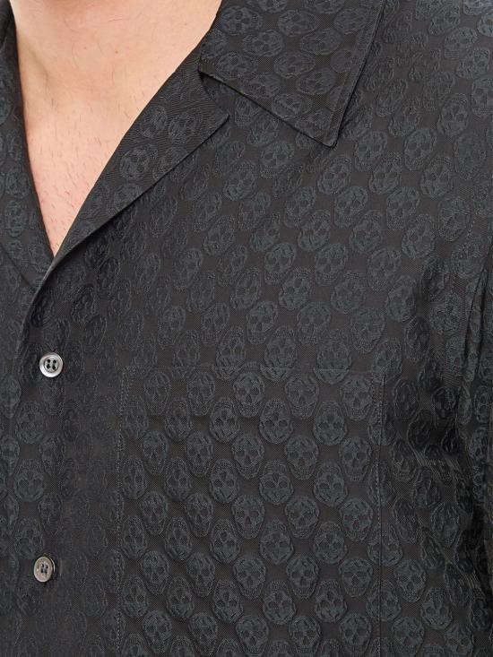 25FW 알렉산더 맥퀸 반팔 셔츠 814693QRABU 1010 Black - ALEXANDER MCQUEEN