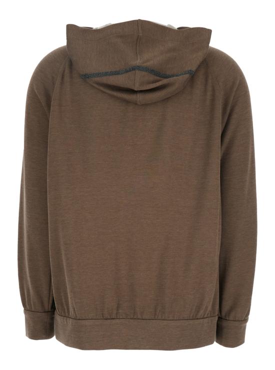 25SS 브루넬로 쿠치넬리 후드 티셔츠 MD828SM606C9122 Brown - BRUNELLO CUCINELLI