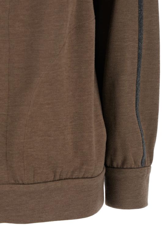 25SS 브루넬로 쿠치넬리 후드 티셔츠 MD828SM606C9122 Brown - BRUNELLO CUCINELLI