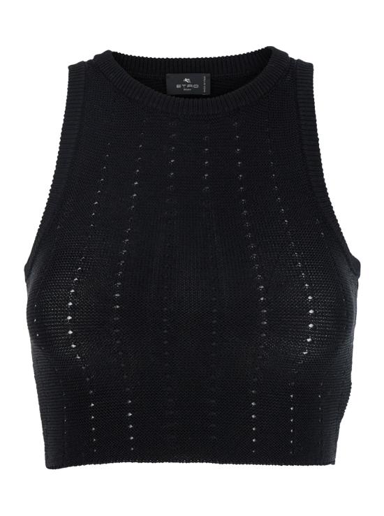 25SS 에트로 민소매 티셔츠 WRKE0290AU081N0000 Black