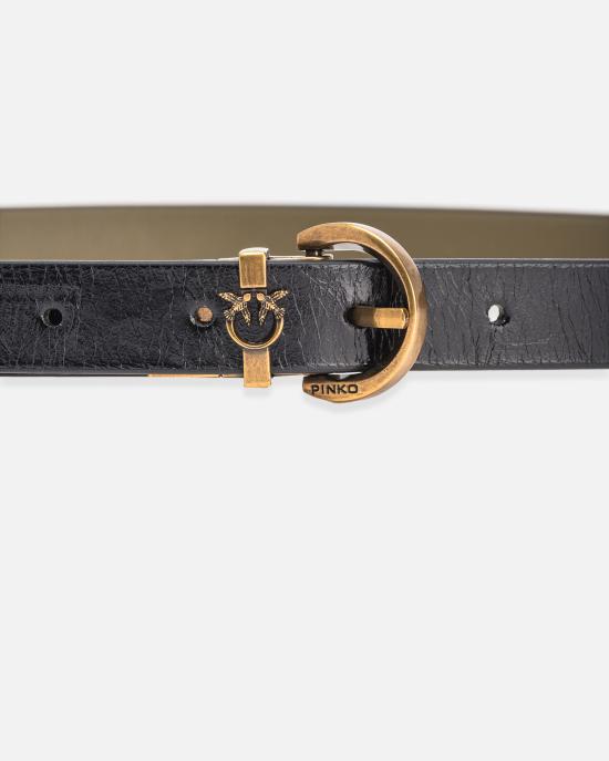 25SS 핑코 레귤러 벨트 104592A2BY ZS1Q Nero verde ant gold - PINKO