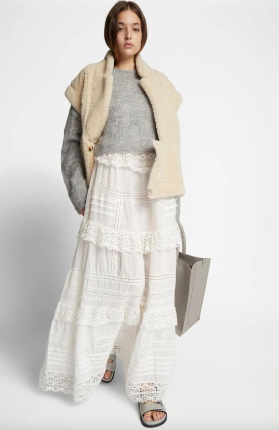  문테 롱 원피스 Munthe Fuenta 맥시 드레스 화이트 - MUNTHE