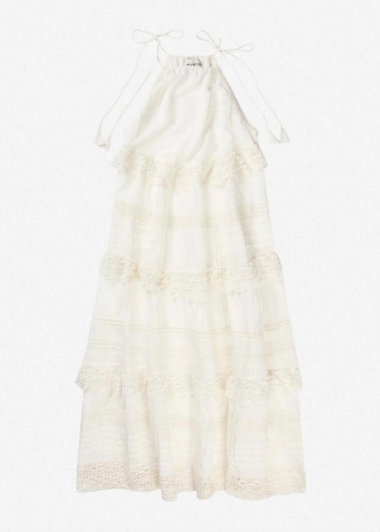  문테 롱 원피스 Munthe Fuenta 맥시 드레스 화이트 - MUNTHE