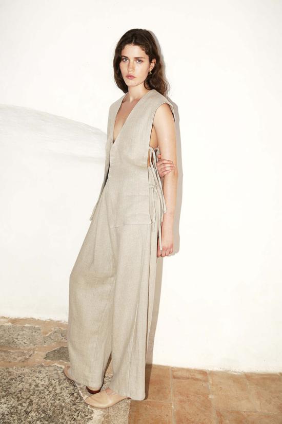  다두라 스트레이트 팬츠 다투라 피에드라 헤비 리넨 유도 팬츠 - DATURA