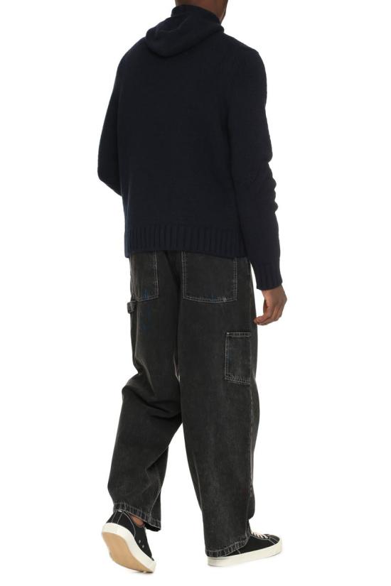  보테가베네타 후드 니트 710110V2EJ0 4020 BLUE - BOTTEGA VENETA